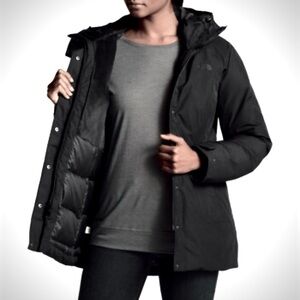 The North Face Toastie Coastie Fleece Lined 550 Fill Power Down Parka Medium BLK